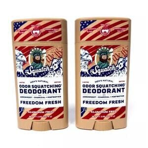 Dr Squatch Freedom Fresh‎ Mens Natural Deodorant Limited Edition Pack of Two